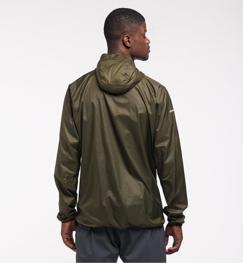 Haglöfs Mens L.I.M Shield Comp Windbreaker Green New Zealand 48279UCTL